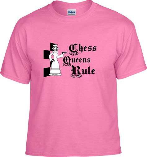 Wit T Shirt Chess Queens Rule White Queen Chess T Shirt Men Women