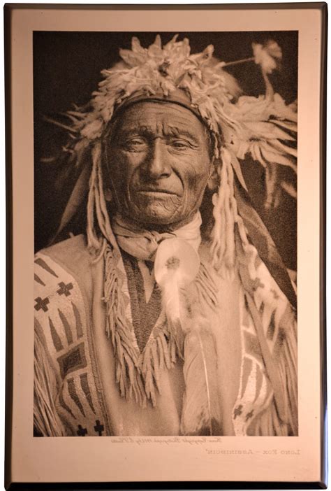 Edward S Curtis Lone Fox Assiniboin 1908 Bruce Kapson Gallery