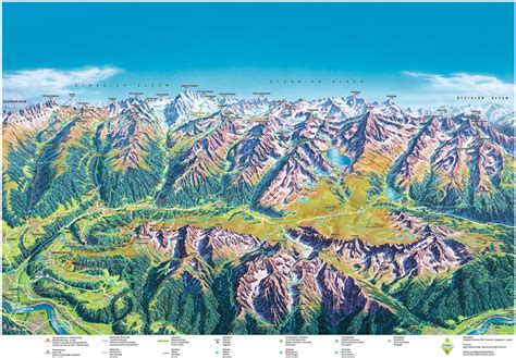 Bergfex Panoramic Map Sellrain Map Sellrain Alp Sellrain