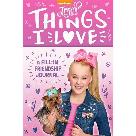 Jojo Siwa Things I Love A Fill In Friendship Book Hardcover