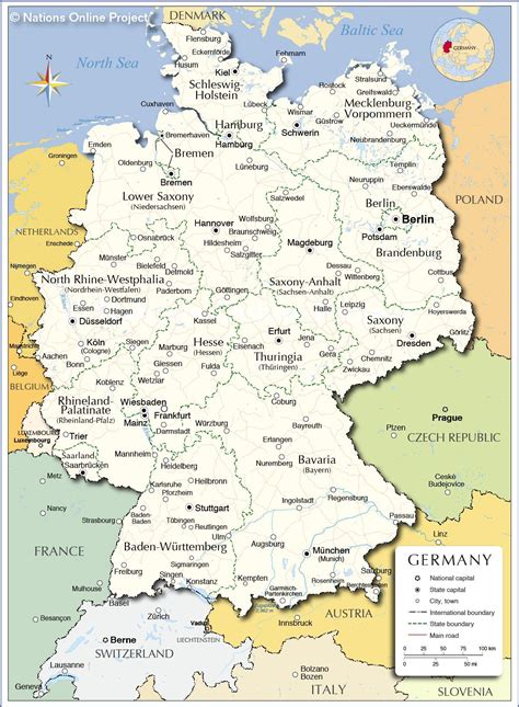 Printable Map Of Germany And Surrounding Countries