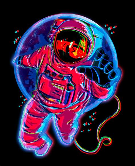 Trippy Astronaut Digital Art By Hinaki Rei Pixels