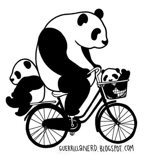 Bicycle Graphic Design Panda Love Panda Images Panda Art