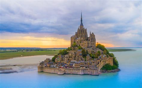 A Picture Of The Mont Saint Michel In France Taken By A Drone R Europe