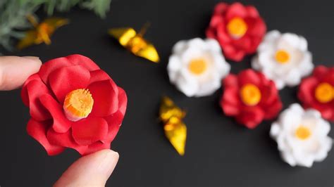 Como Fazer Flores De Camélia De Papel Diy How To Make Paper Camellia