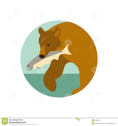 Download Bear Head Fish Vector Illustration Style Flat Stock Vector - Illustration of fish, outdoors ...