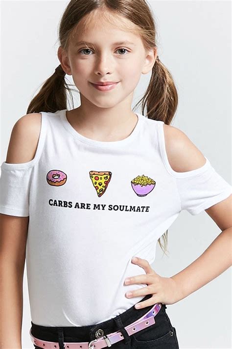 Girls Carbs Graphic Tee Kids Forever 21 Little Girl Fashion