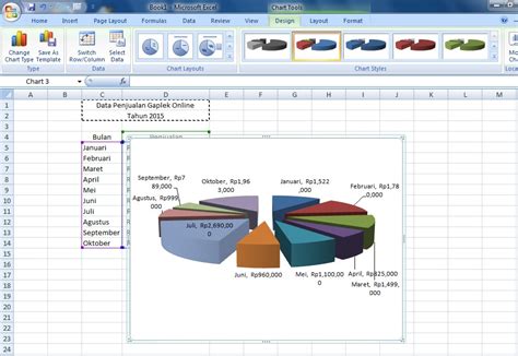 Trickandy Cara Membuat Grafik Atau Chart Di Microsoft Excel Dengan