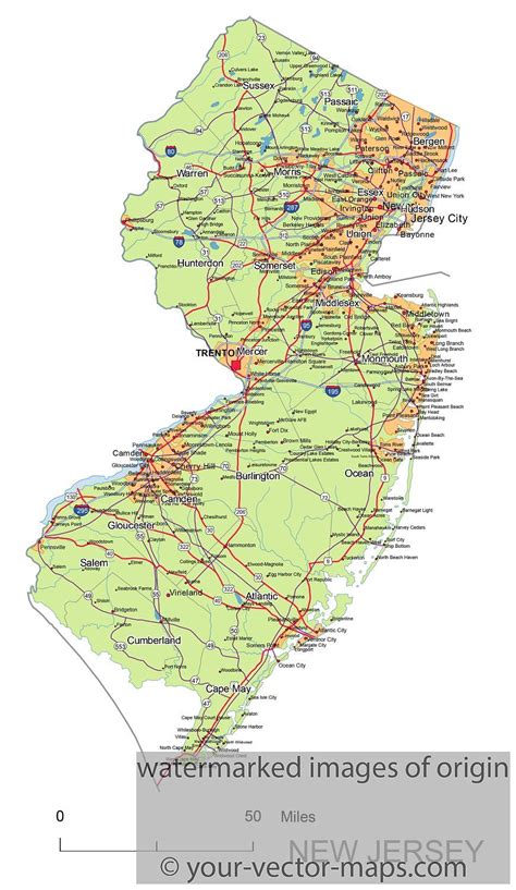 Nj County Map With Cities Map Of Zip Codes