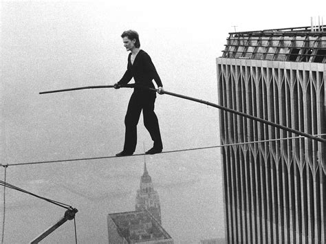 40 years ago today a frenchman walked a tightrope between new york s twin towers business insider