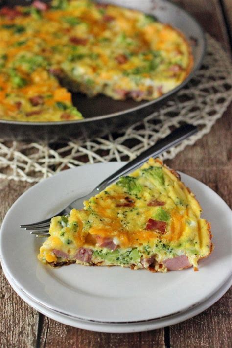 Broccoli Cheddar And Ham Frittata Recipe Paleo Breakfast Breakfast