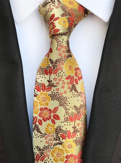 luxury fashion men floral ties unique wedding party necktie in men s ties and handkerchiefs from