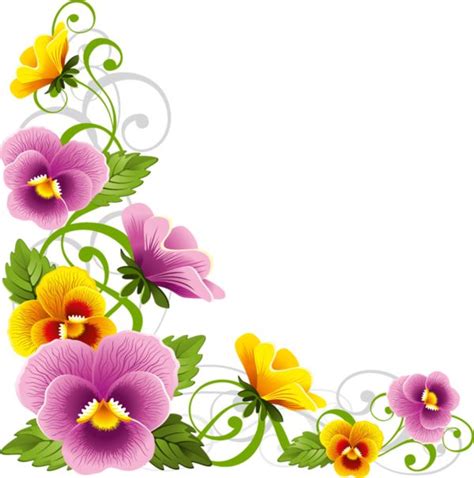 Spring Flower Border Free Download On Clipartmag