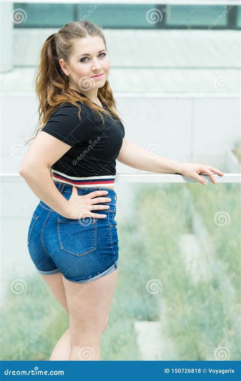Behind View Of Teenager Girl Stock Photo Image Of Back Teenager