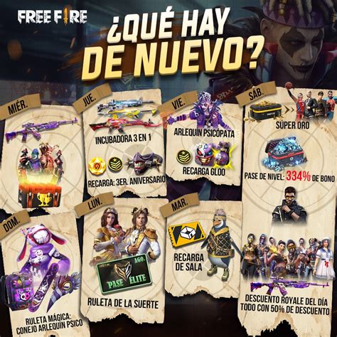 El calendario de esta semana familia... - Free Fire ...