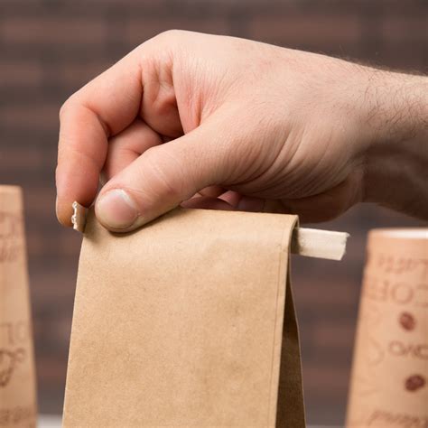 12 Lb Brown Kraft Customizable Paper Coffee Bag With Reclosable Tin