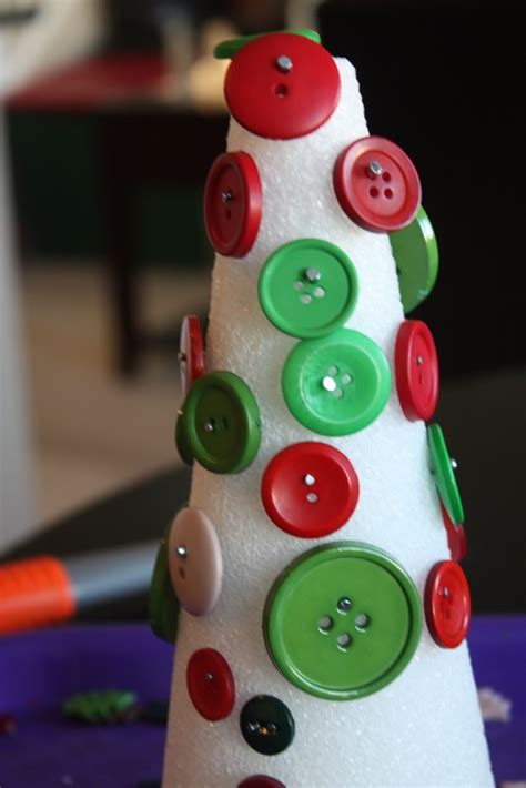 Button And Nail Christmas Tree Craft The Picky Apple