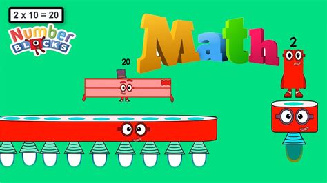 Numberblocks Two Times Table Multiplying By 2 Learn Math With