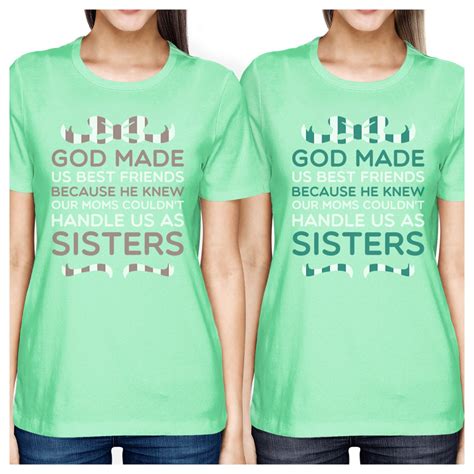 God Made Us Funny Best Friend Shirts Cute Bff Shirt With Etsy