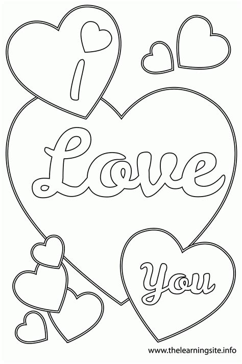 Valentines I Love You Coloring Pages Clip Art Library