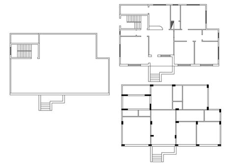 Free 3 Bhk House Floor Plan Autocad Drawing Cadbull