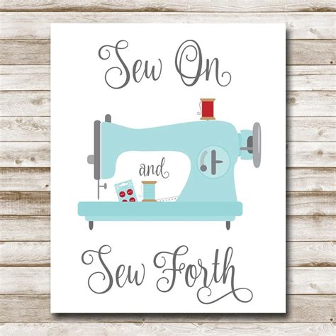 Sew On And Sew Forth Printable Craft Room Sign Sewing Room Etsy