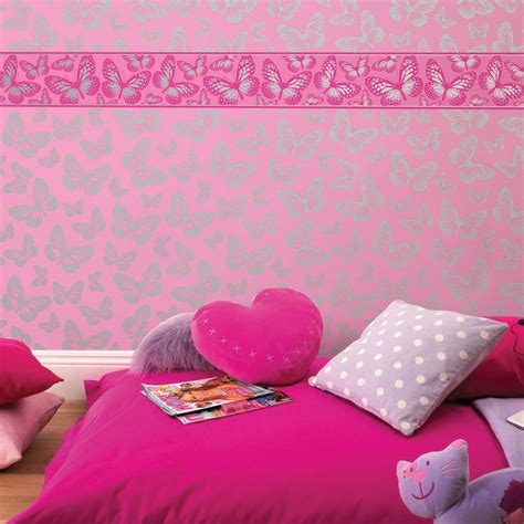 Free Download Butterfly 7 Inch Wallpaper Border 5m Kids Girls Bedroom