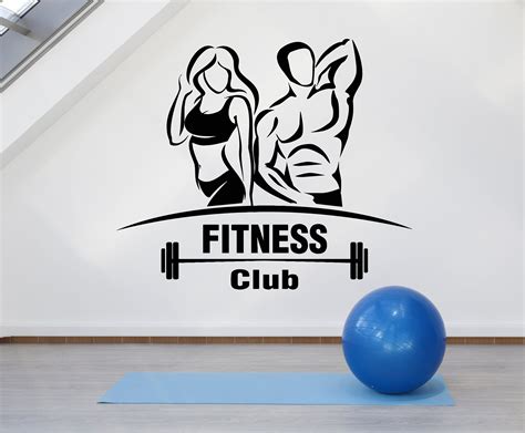 Vinyl Wall Decal Gym Fitness Club Sport Signboard Beautiful Body Stickers Unique T 1805ig