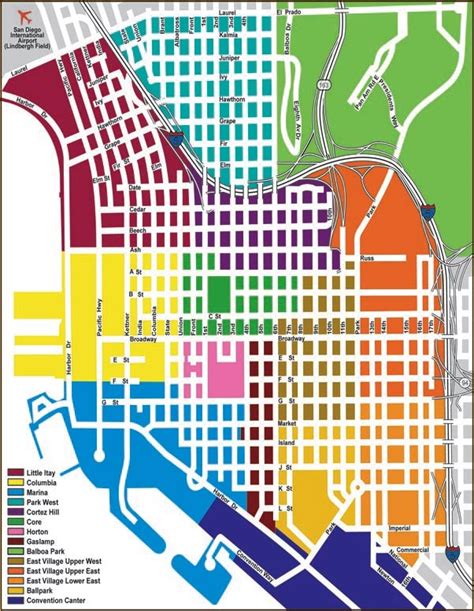 Downtown San Diego Map Alyssa Marianna