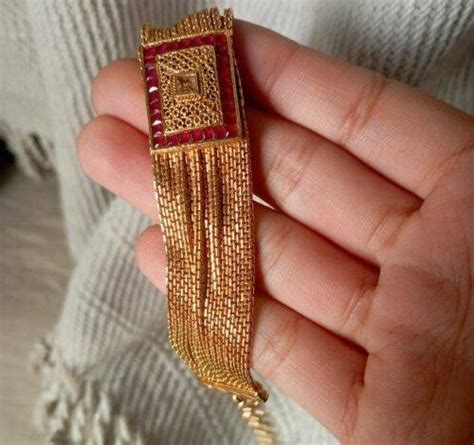 Amazing Ruby Stone Chain Bracelet Smars Jewelry