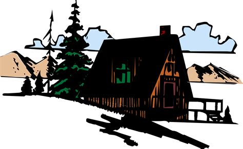 Mountain House Drawing Free Image Download