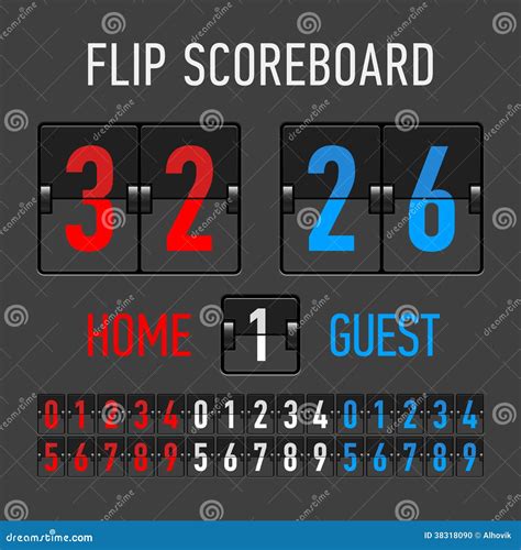 Flip Scoreboard Stock Photo Image 38318090