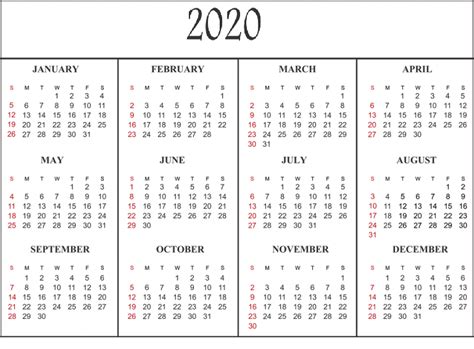 Usa Federal And State 2020 Calendar With Holidays Free Printable Calendar