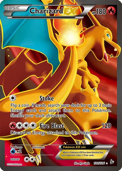 Charizard Ex 100 Full Art Xy Flashfire Pokemon Cool Pokemon