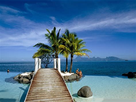 Wallpaper Beauty Of Nature Tahiti Islands Resort Is A