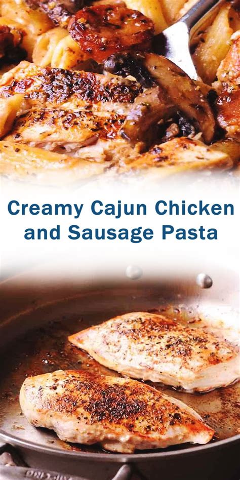 In a large skillet, heat 1 tbsp. Creamy Cajun Chicken and Sausage Pasta