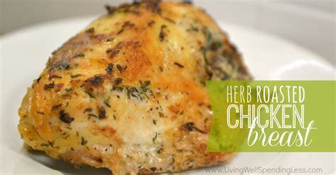 The seasoning for this chicken is actually a really great indicator for when the chicken is cooked to perfection. Herb Roasted Chicken Breast - Living Well Spending Less®