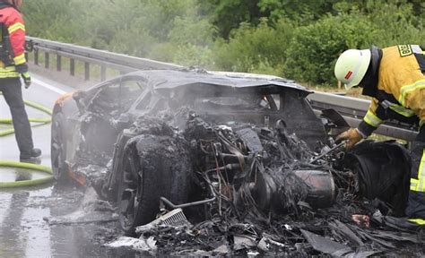 Lamborghini Aventador Bursts Into Flames After Having Its Engine Replaced