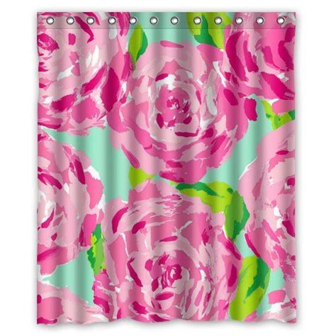 Lilly Pulitzer Pink Prints Flower Custom Shower Curtain 60 X 72 Custom Shower Curtains