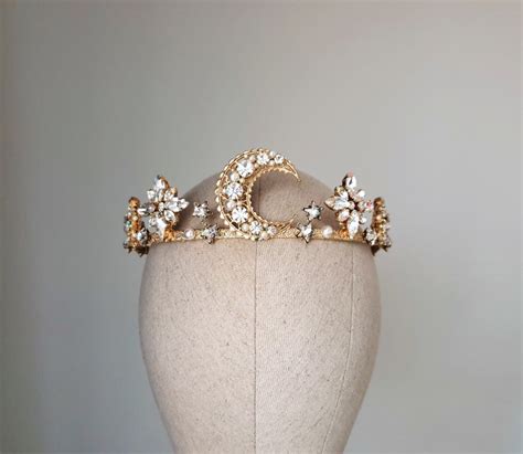 Celestial Crown Star Tiara Bridal Crown Crystal Bridal Tiara Etsy