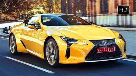 2018 Lexus Lc 500 Coupe Road Driving Scenes Color Yellow And Caviar Hd