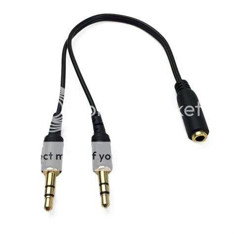 Mm Aux Audio Mic Headphone Splitter Cable Earphone Adapter Female To