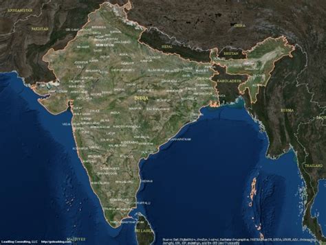 Explore the satellite views and instantly share your favorite locations. India Satellite Maps | LeadDog Consulting