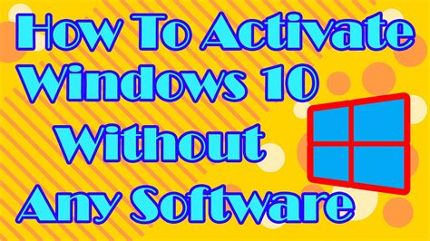 How To Activate Windows 10 Without Any Software Youtube