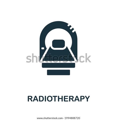 Radiotherapy Icon Monochrome Simple Element Therapy Stock Vector