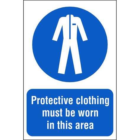 Protective Clothing Must Be Worn Mandatory Construction Safety Signs