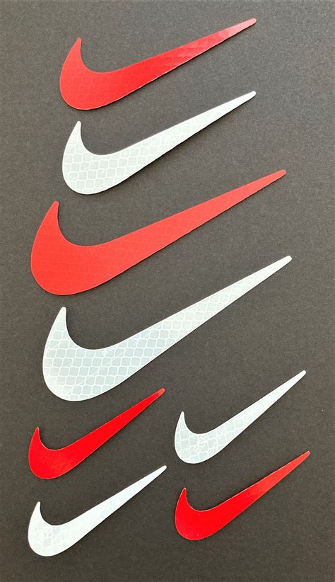 Nike Swoosh Logo Stickers Decals M Reflective Reflector Pack Etsy