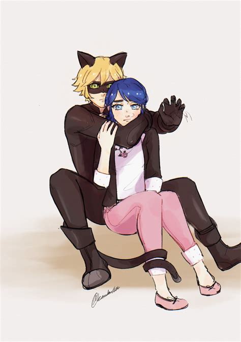 Chat Noir And Marinette Miraculous Ladybug Shabiki Art 43984498