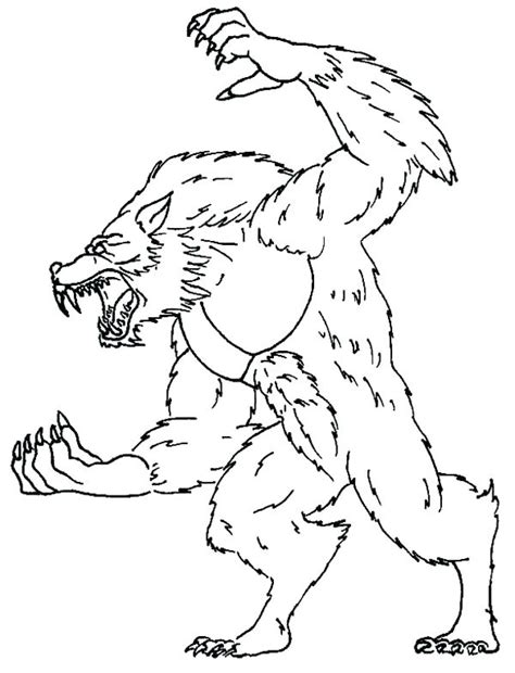 Werewolf Coloring Page At Free Printable Colorings