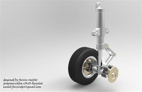 Aircraft Landing Gear Assembly 3d Cad Model Library Grabcad Vlrengbr